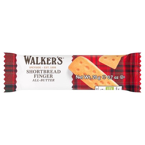 Walkers Single Shortbread Finger 20g pack shot