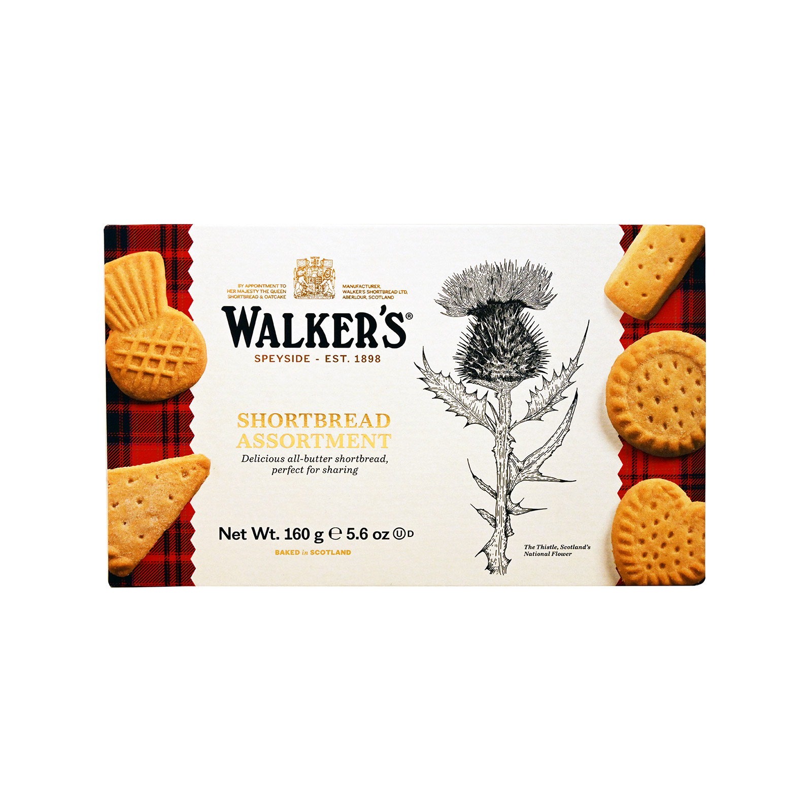 Walkers Assorted Shortbread 160g pack shot