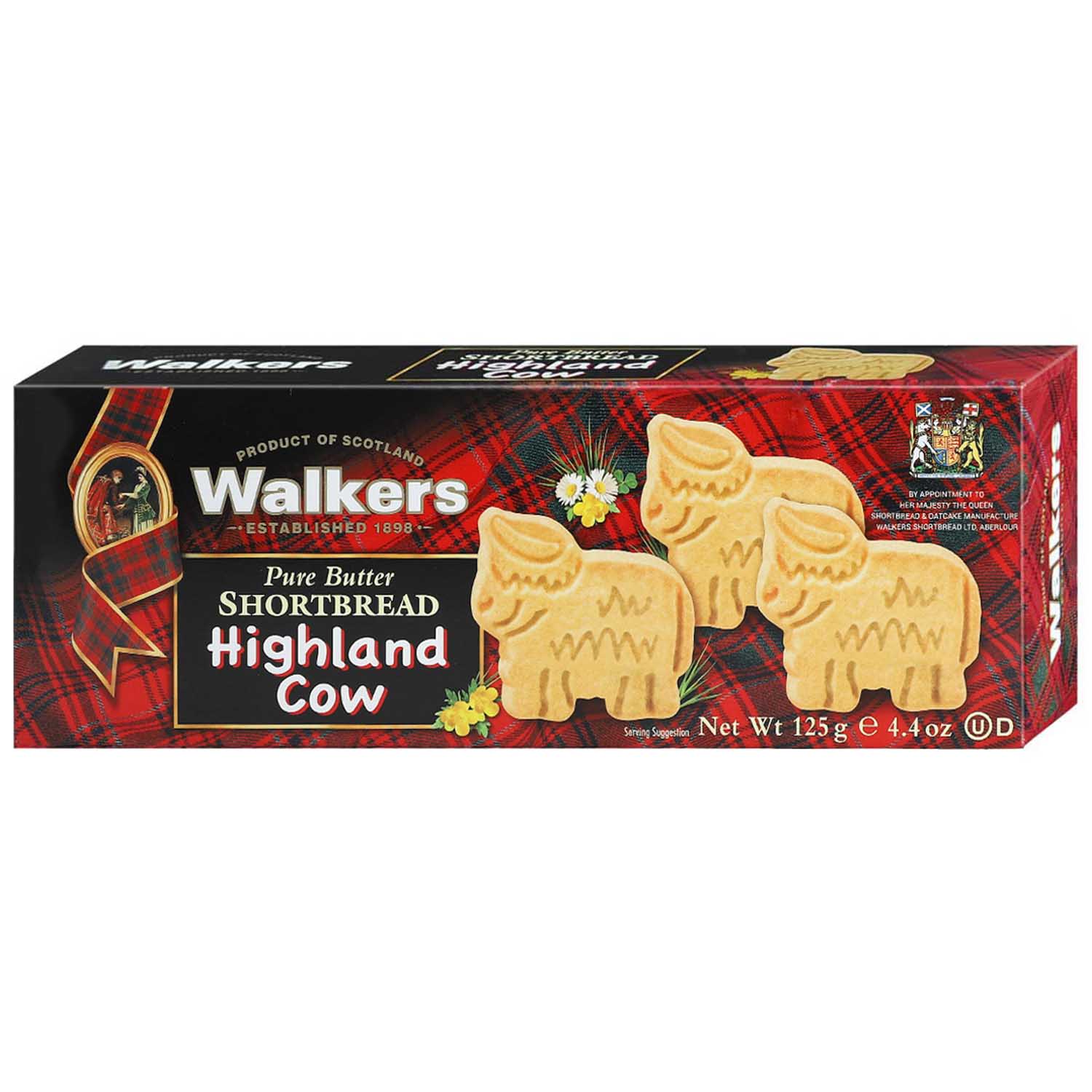 Walkers Highland Cow Shaped Shortbread 125g pack shot