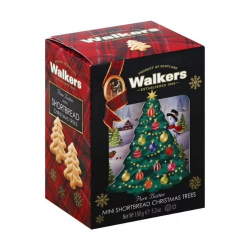 Walkers 3D Christmas Tree Mini Shortbread Trees 150g pack shot