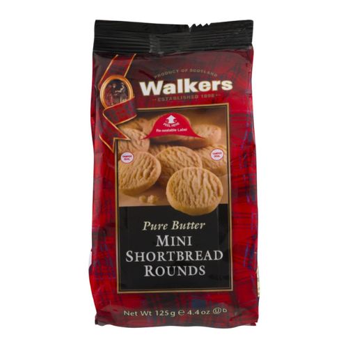 Walkers Mini Shortbread Rounds Bag 125g pack shot