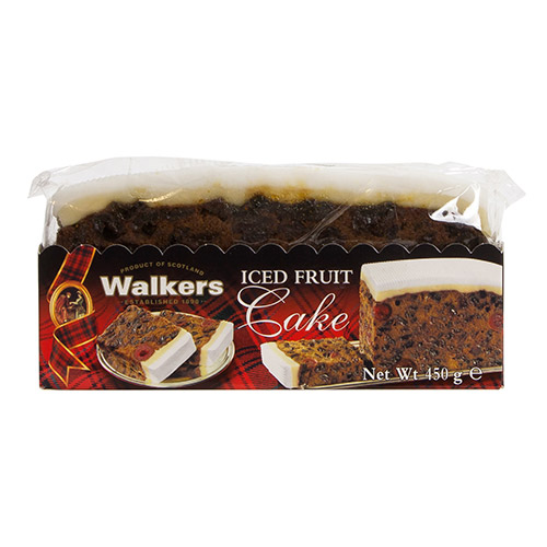 Walkers Iced Rich Fruit Slab Cake 450g pack shot