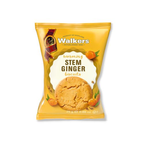 Walkers Stem Ginger Biscuits 2s 25g pack shot
