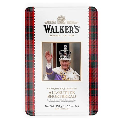 Walkers Royal King Charles III Tin 150g pack shot