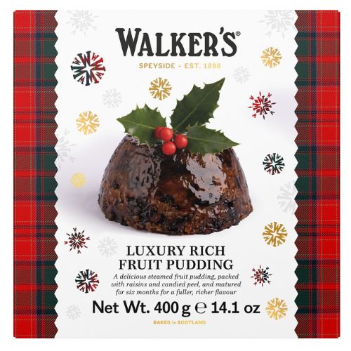 Walkers Decadent Fruit Pudding 400g pack shot