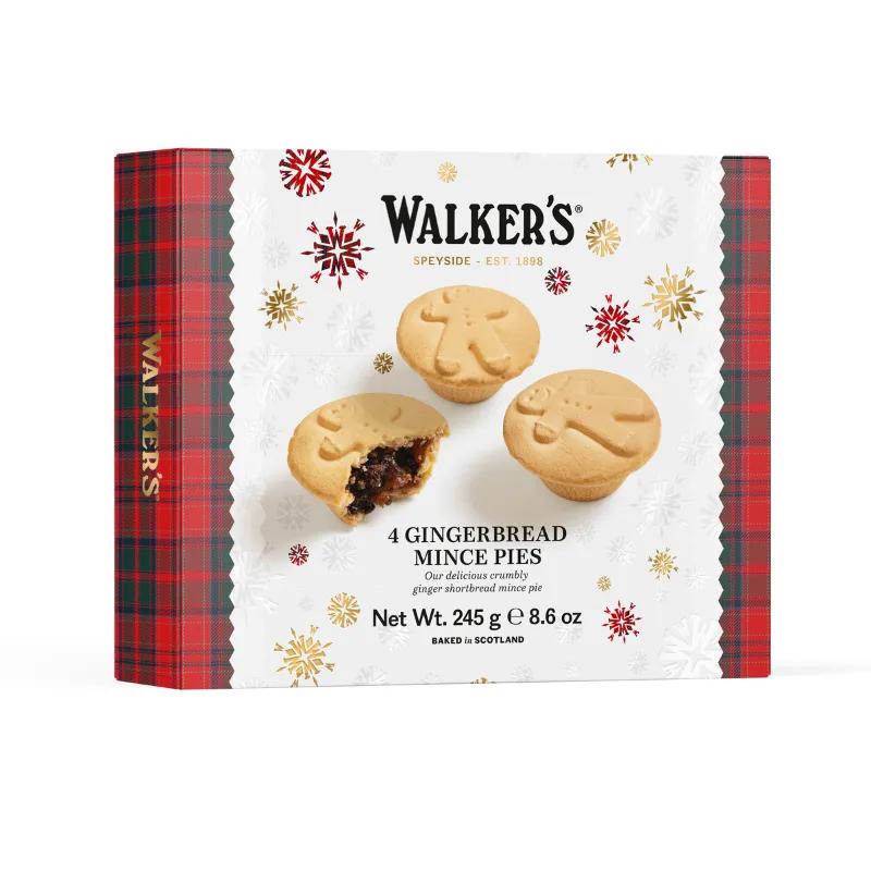 Walkers Gingerbread Mince Pies 4s 245g pack shot