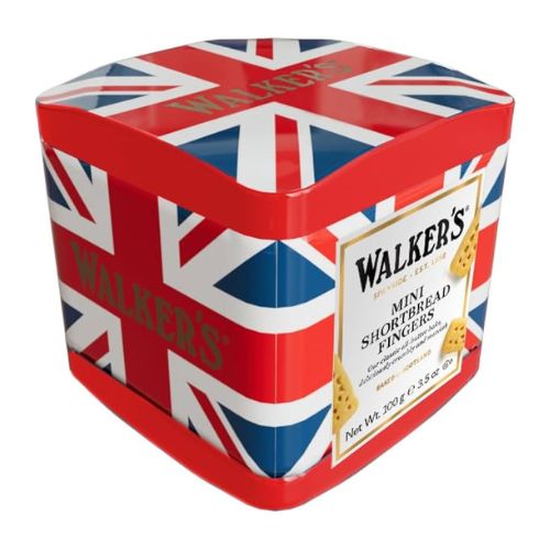 Walkers Mini Shortbread Fingers Union Jack Tin 100g pack shot