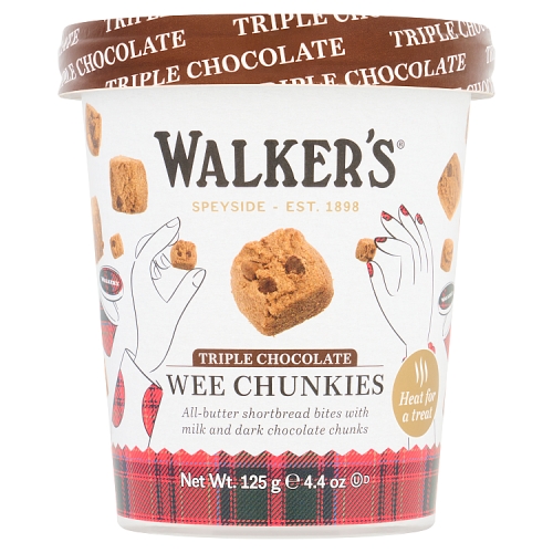 Walkers Triple Chocolate Wee Chunkies 125g pack shot