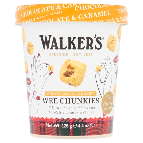 Walkers Chocolate & Caramel Wee Chunkies 125g pack shot