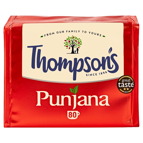 Thompsons Punjana Teabags 80s 250g pack shot
