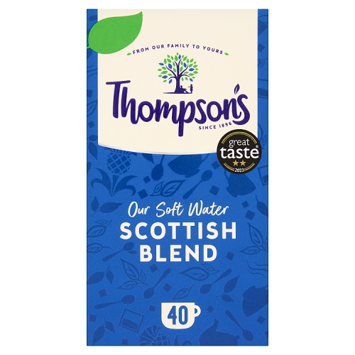 Thompson Scottish Tea Bags PM £1.25 40g pack shot