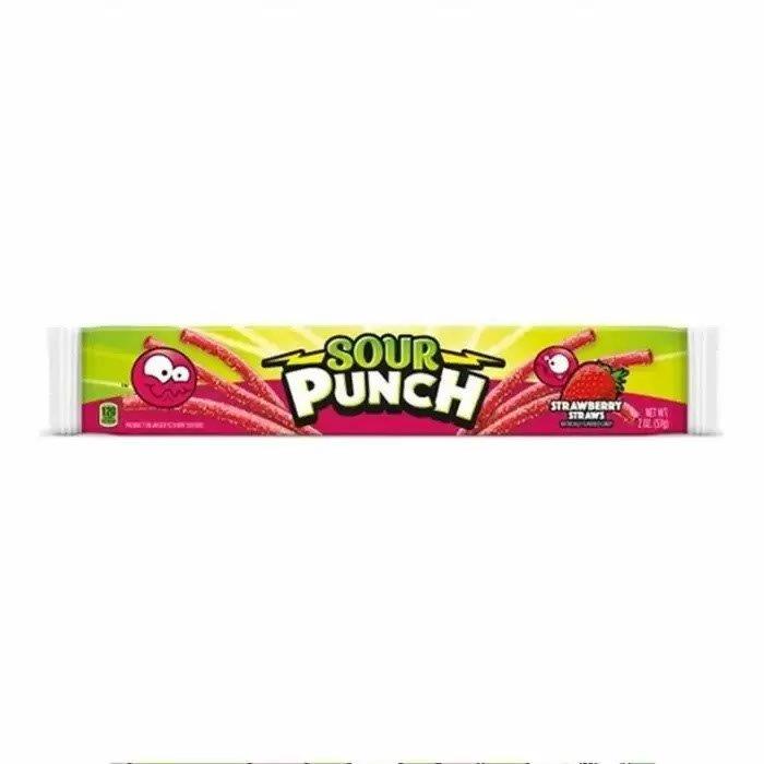 Sour Punch Strawberry Straws 57g pack shot