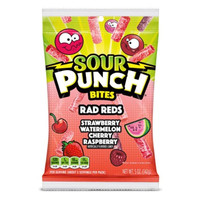 Sour Punch Bites Rad Reds 57g pack shot
