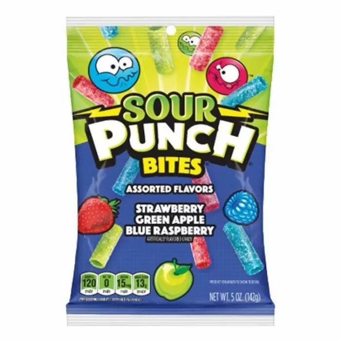 Sour Punch Mini Bites Assorted Bag 142g pack shot
