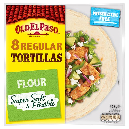 Old El Paso Flour Tortillas 8s pack shot