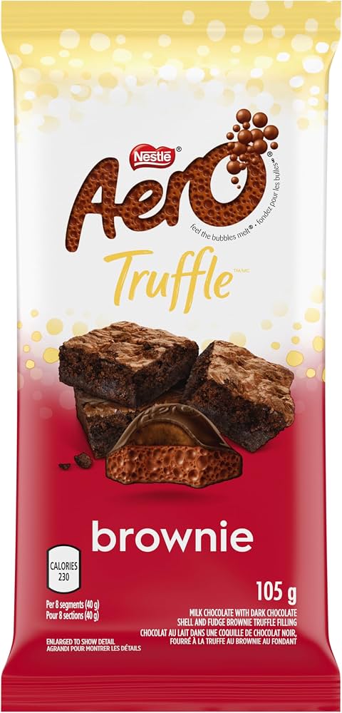 Aero Truffle Brownie Chocolate Bar 15pk (15 x 105g) pack shot