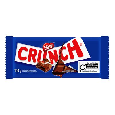 Nestle Crunch Milk Chocolate Bar 100g pack shot