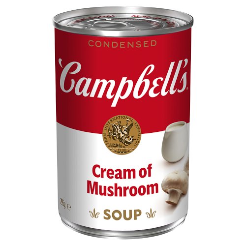 Campbells Cream of Mushroom Soup Can 295g pack shot