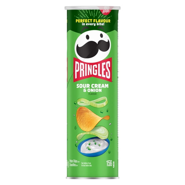 Pringles Sour Cream & Onion 156g pack shot