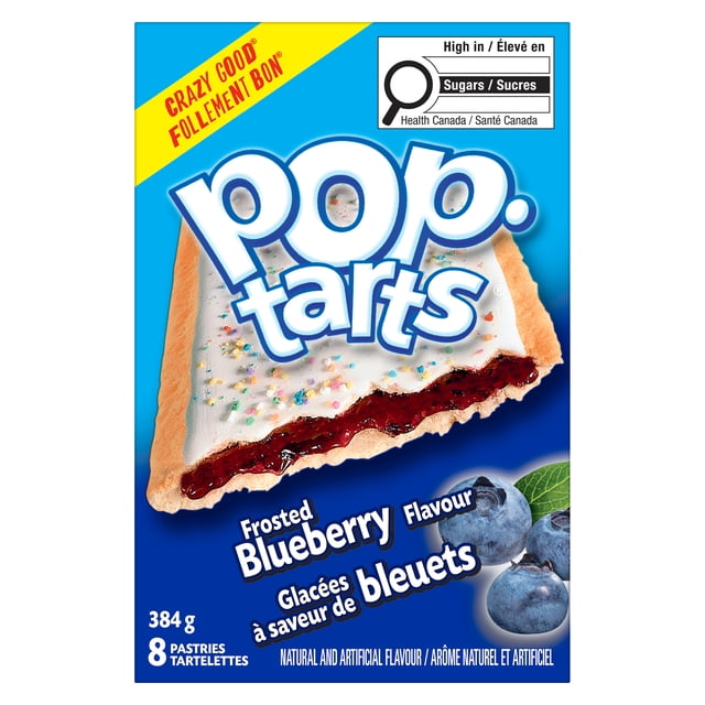 Kelloggs Pop Tarts Frosted Blueberry 384g pack shot