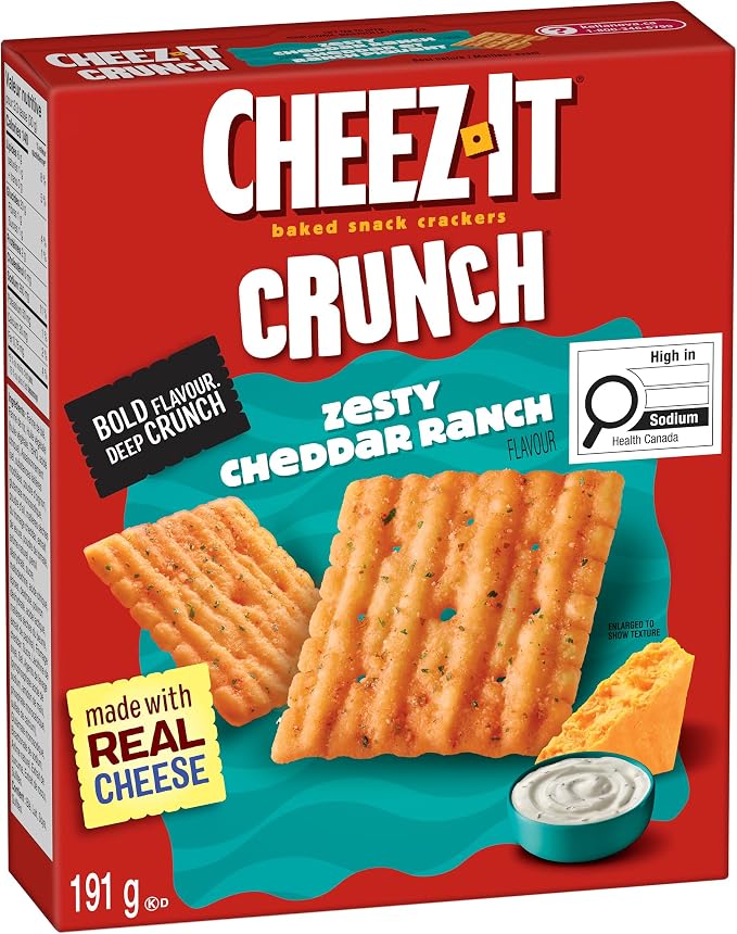 Cheez It Crunch Cheddar Ranch 191g pack shot