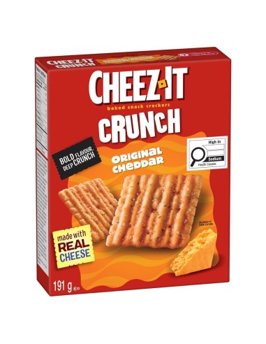 Cheez It Crunch Orginal Cheddar 191g pack shot