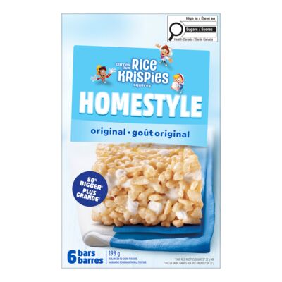 Kelloggs Rice Krispies Squares Bars Homestyle Original 198g pack shot