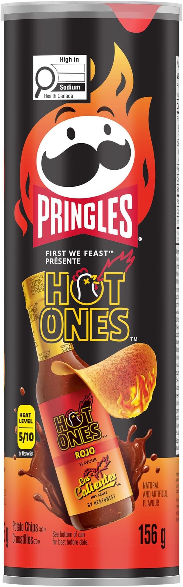 Pringles Hot Ones Rojo 156g pack shot