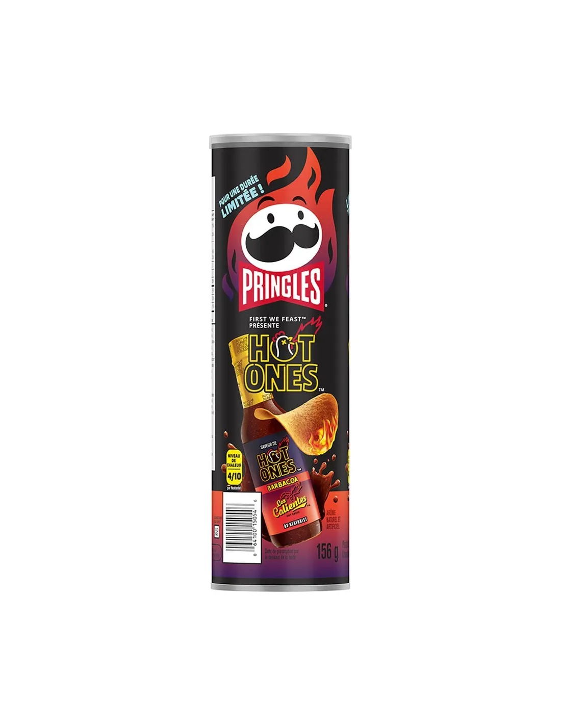Pringles Hot Ones Barbacoa 156g pack shot