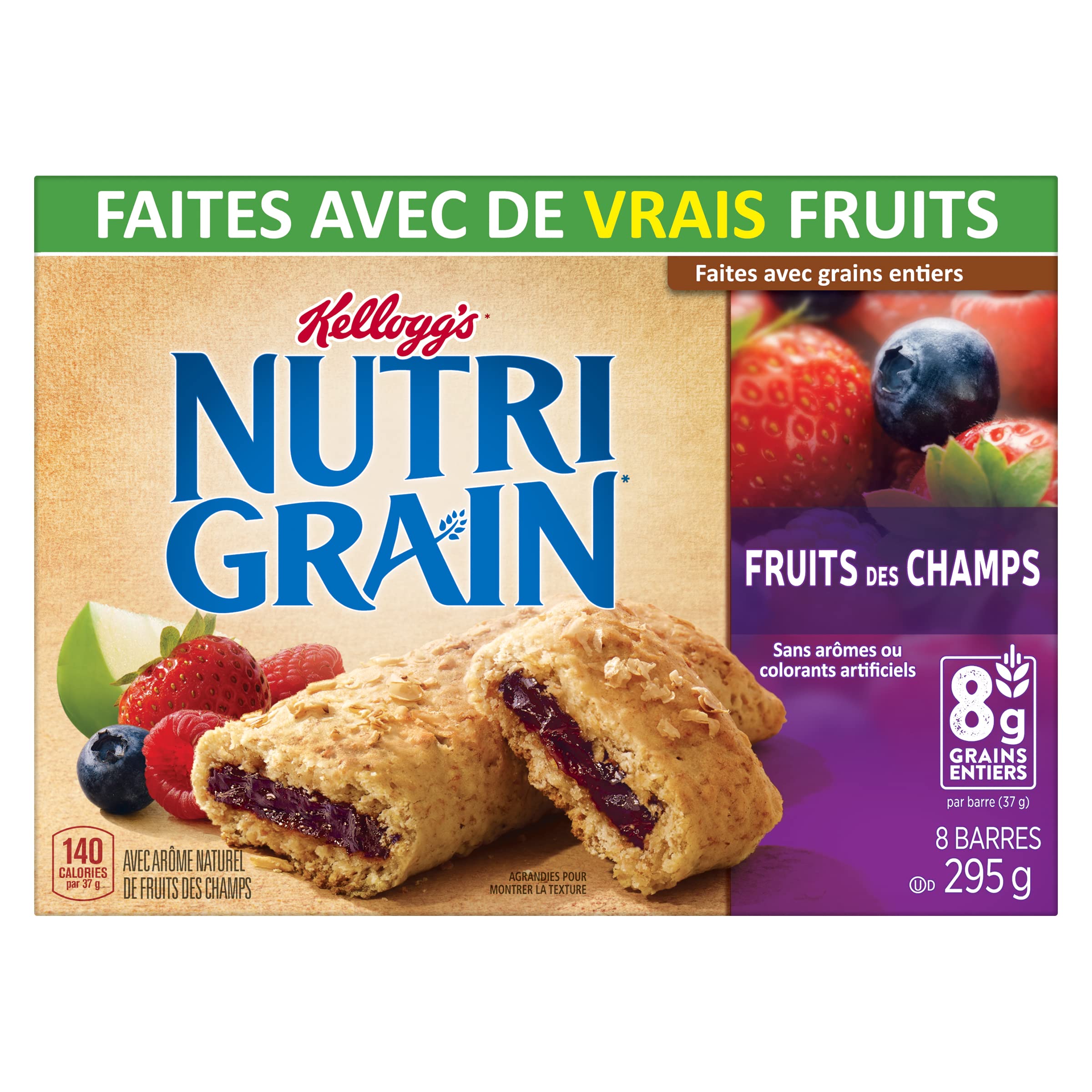 Kelloggs Nutrigrain Cereal Bars Mixed Berry 295g pack shot