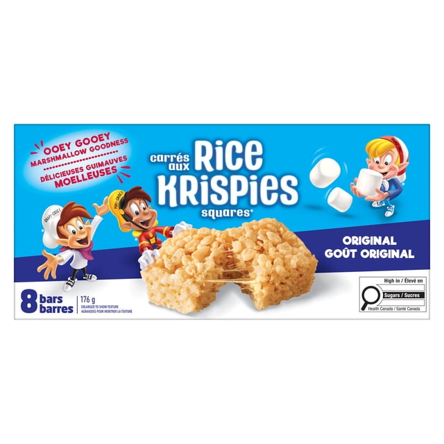 Kelloggs Rice Krispies Squares Bars Regular 176g pack shot