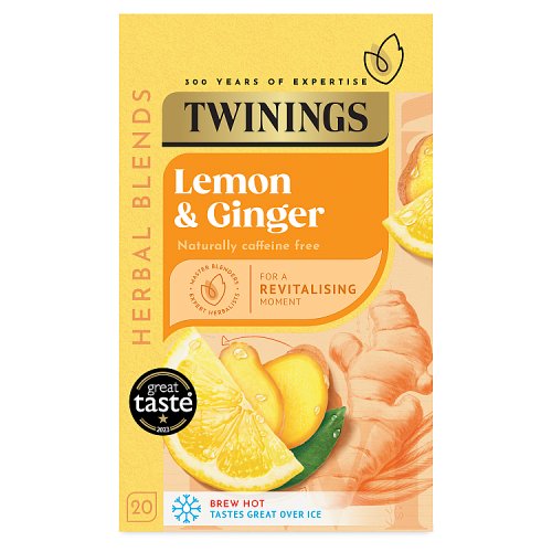 Twinings Infusions Lemon & Ginger 30g pack shot