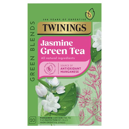 Twinings Green Jasmine Tea Bags 20s pack shot