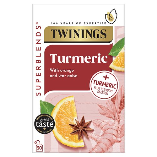 Twinings Superblends Tumeric 40g pack shot