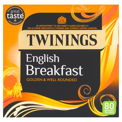 Twinings English Breakfast Tea 80's 200g pack shot