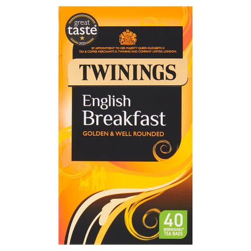 Twinings English Breakfast Tea Bags 40s pack shot