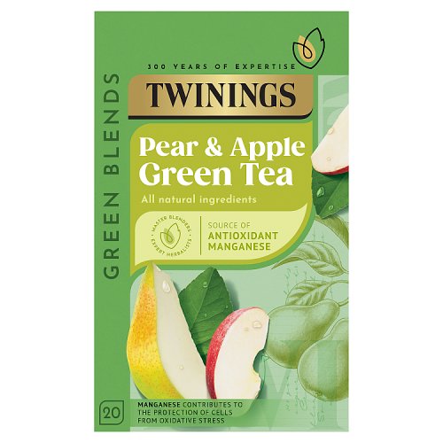 Twinings Green Tea Apple & Pear Tea Bags 20s pack shot