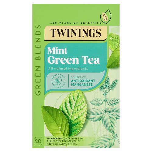 Twinings Green & Mint Tea Bags 20s pack shot