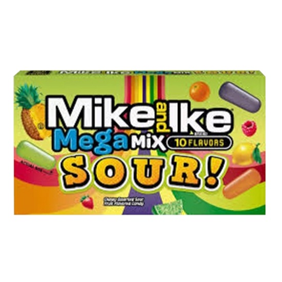 Mike & Ike Box Mega Mix Sour 120g pack shot