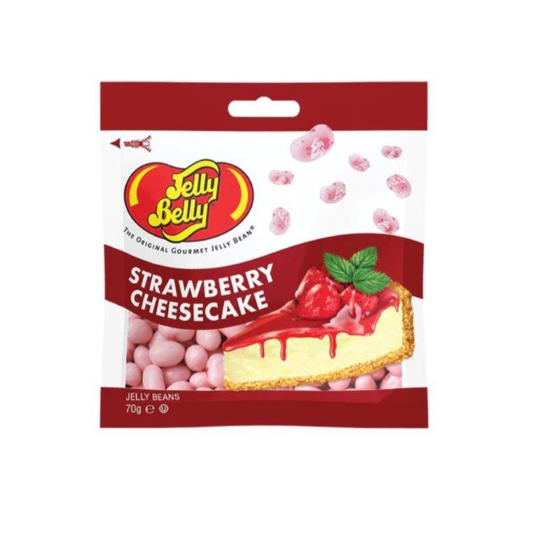Jelly Belly Strawberry Cheesecake Bag 70g pack shot