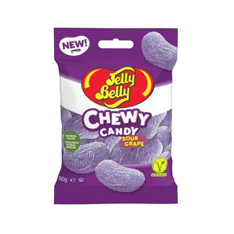 Jelly Belly Sour Grape Chewy Candy 60g pack shot