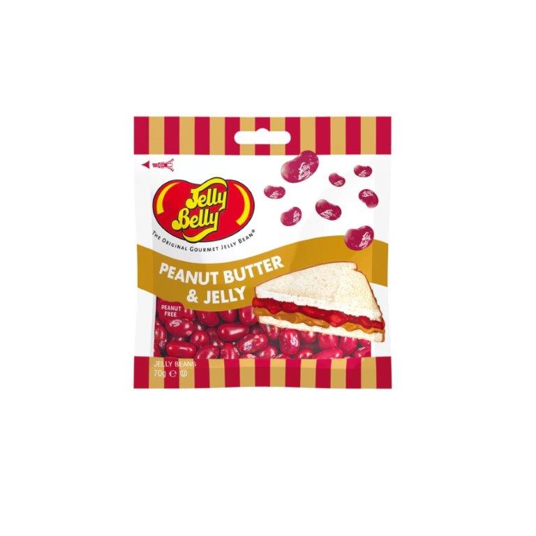 Jelly Belly Peanut Butter & Jelly Bag 70g pack shot