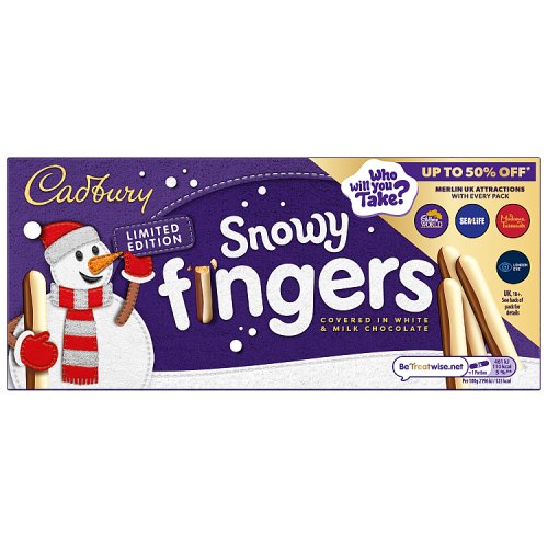 Cadbury Snowy Fingers 115g pack shot