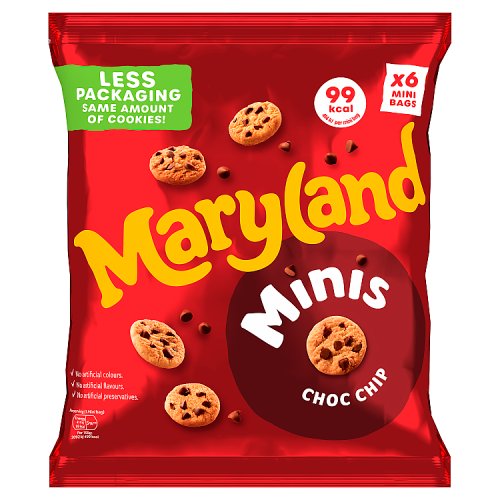 Maryland Chocolate Chip Minis 6pk (6 x 19.8g) pack shot