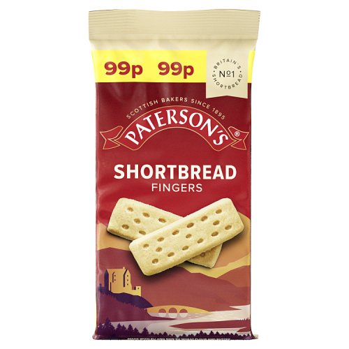 Pattersons Shortbread Fingers PM 99p 150g pack shot