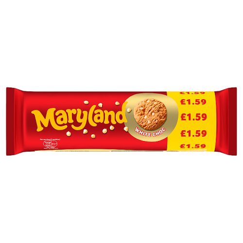 Maryland White Chocolate Chip Cookies PM £1.59 200g pack shot