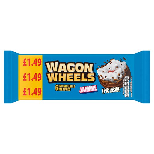 Burtons Wagon Wheels Jammie 6pk (6 x 38.1g) PMP pack shot