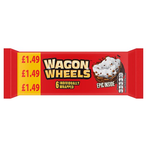 Burtons Wagon Wheels 6pk (6 x 38.1g) PMP pack shot