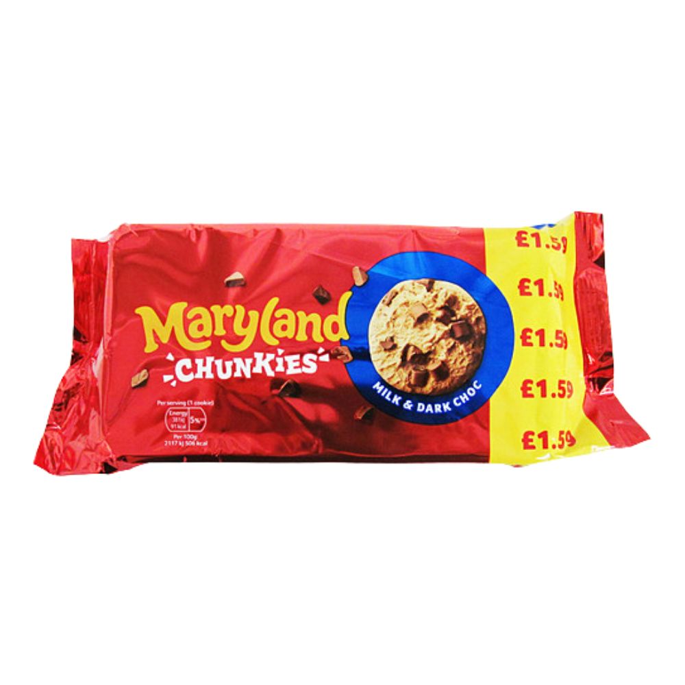 Maryland Big & Chunky Milk & Dark PM £1.59 144g pack shot