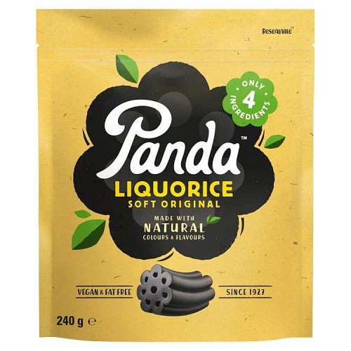 Panda Natural Liquorice Cuts 240g pack shot
